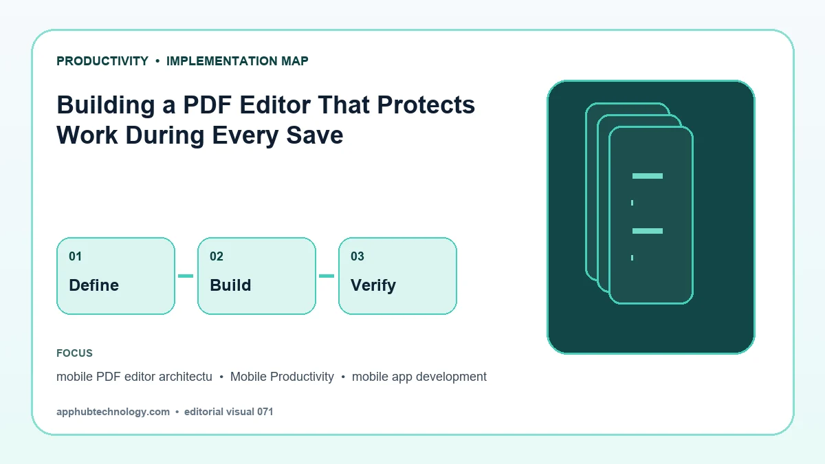 mobile PDF editor architecture implementation workflow illustration