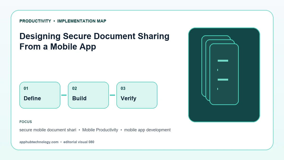 secure mobile document sharing implementation workflow illustration