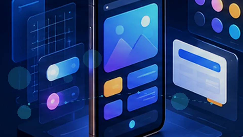 mobile design system implementation workflow illustration